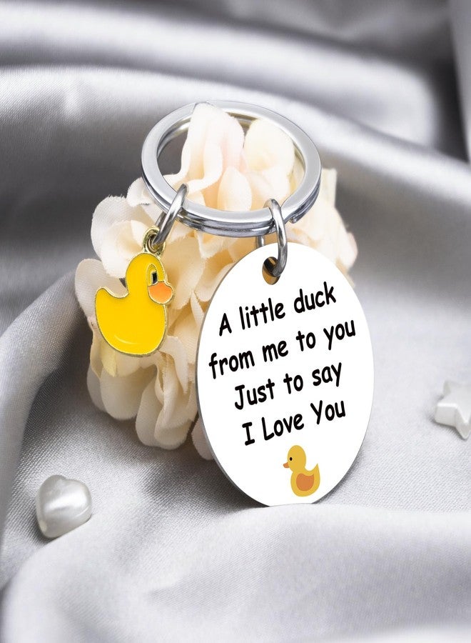 MOEXUKO Duck Keychain for Boyfriend Girlfriend Husband Christmas Gifts Stocking Stuffers Adults I Love You Gifts for Her Him Couple Gift Long Distance Relationship Gift Anniversary Sweetest Valentines Day - Image 5